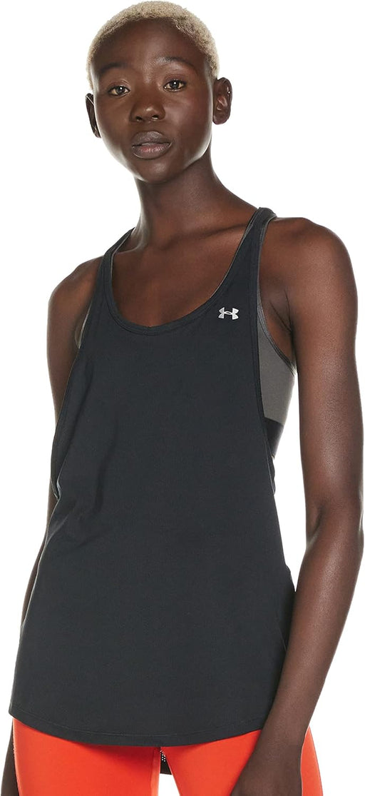 Women's Ua Hg Armour 2-In-1 Tank - Black (001)/Metallic Silver