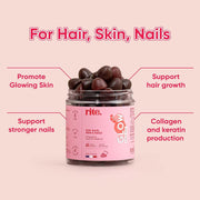 Glow Hair Skin & Nails Vegan Vitamin Gummies 2000% Dv Biotin With Zinc, Selenium & Efficient Plants Hair Growth, Stronger Nails & Healthy Skin 60 Vegan Gummies Delicious Natural Raspberry