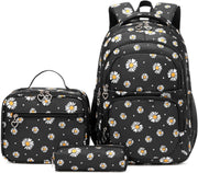 YNTT Girls Backpack Kids School Bookbag Set for Teen Girls Elementary Students Casual Back Pack with Lunch Box