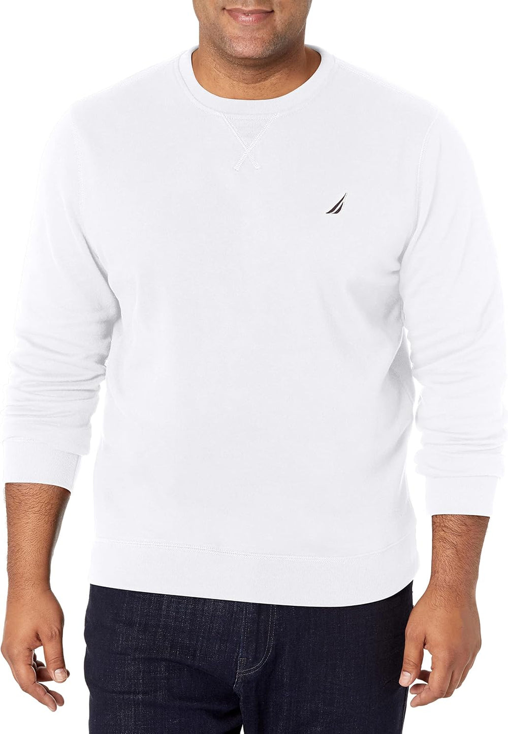 Nautica mens Basic Crew Neck Fleece Sweatshirt Basic Crew Neck Fleece Sweatshirt