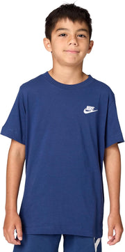 Unisex Kids K Nsw Tee Emb Futura Lbr Shirt - MIDNIGHTNAVY