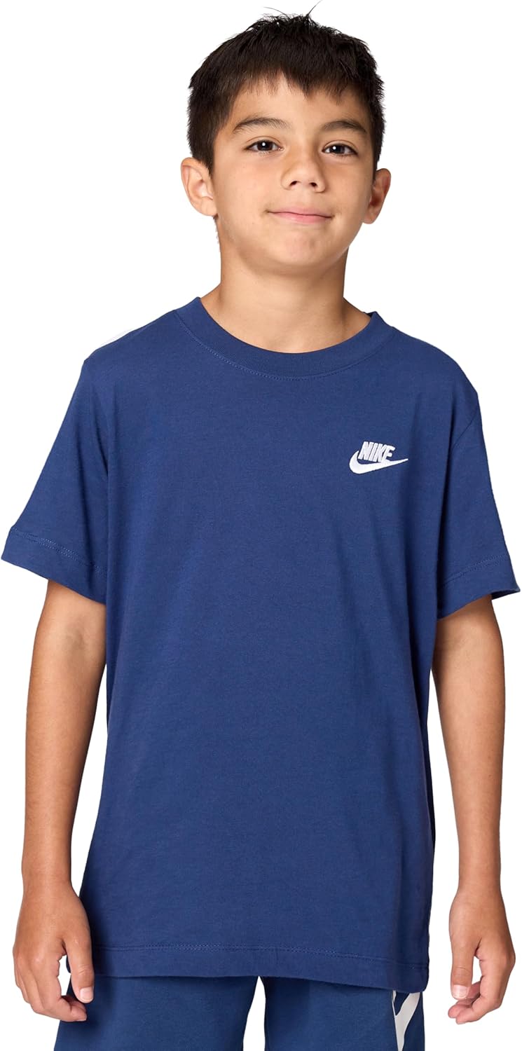 Unisex Kids K Nsw Tee Emb Futura Lbr Shirt - MIDNIGHTNAVY