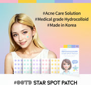 OOTD Star-shaped Hydrocolloid Acne/Pimple patch with 5 Pastel Color/Niacinamide & Ceramide Formula: Hydrocolloid Pimple Patches, Ideal for Blemish Spots (80 Count)