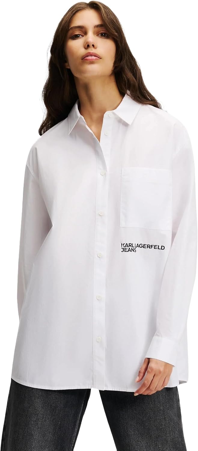 Women Karl Lagerfeld Jeans Relaxed Shirt Shirt (pack of 1) - White