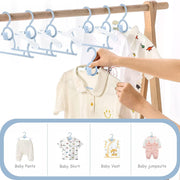 EETU Baby Hangers for Nursery Closet,Infant Hanger 20 Pack Non-Slip and Extendable Plastic Children's Newborn Baby Hangers 11"-14" Adjustable Children Coat Hanger for Girl Boy Toddler Kids (Blue)