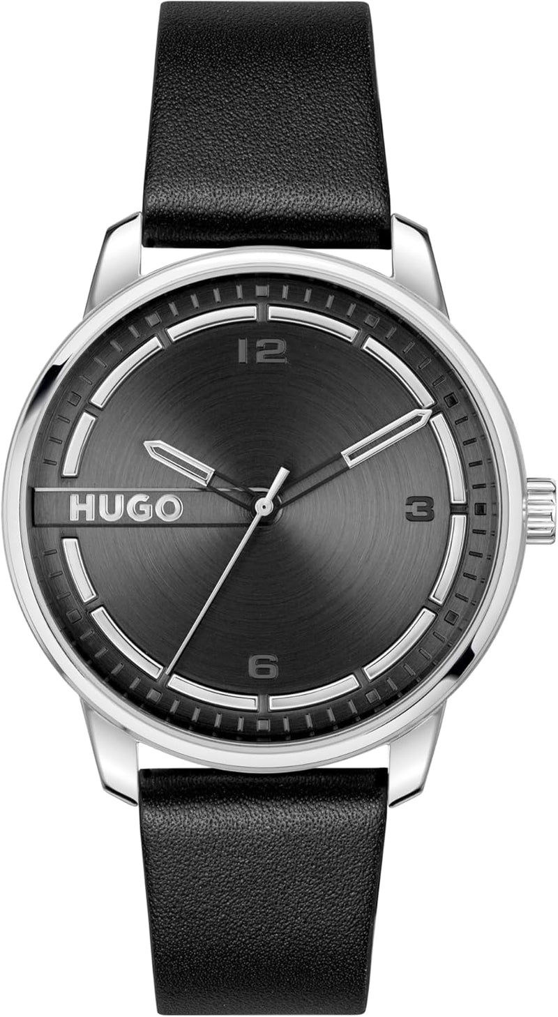 Hugo STAMP Men Watch, Analog - Black / Black