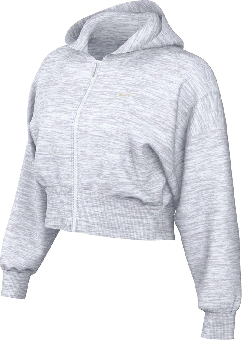 womens W Nsw Nk Chll Ft Fz Hdy Hooded Full Zip Ls Top - BIRCHHEATHER(LTOREWOODBRN)