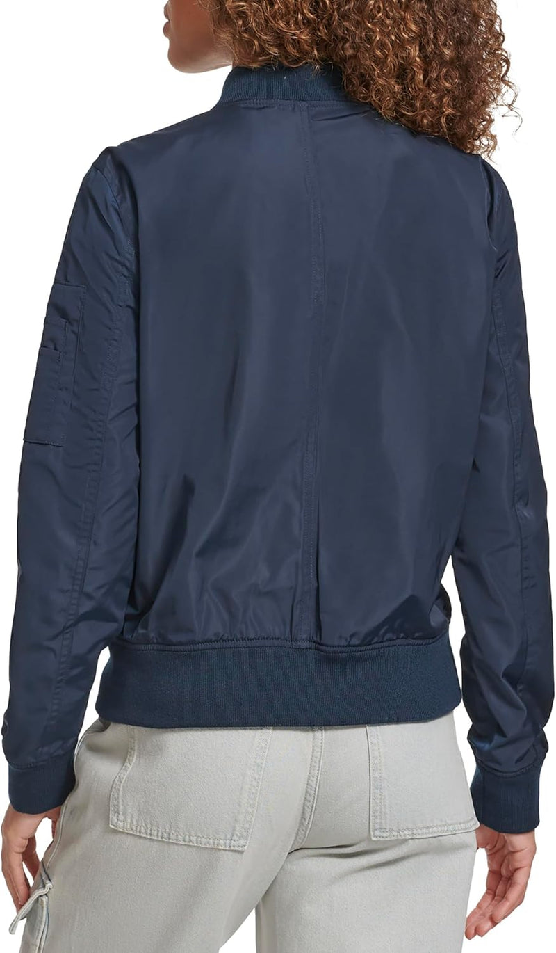Levi's Women's Women's poly bomber jacket with contrast zipper pockets Jacket