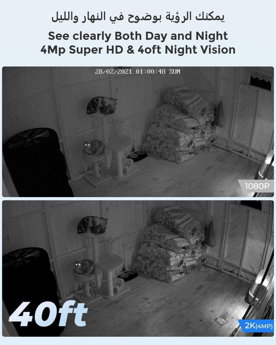 REOLINK E1 Pro 360 Pan Tilt Indoor Camera for Baby Monitor, 4MP 2K UHD Plug-in, 2.4G / 5GHz WiFi, Micro SD Card and Cloud storage, Motion Alert, Night Vision Security Cam