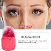 ECVV 2-in-1 Ice Cube Roller Massager for Face, Eyes and Neck Naturally Ice Conditioning and Skin Care, De-Puff Eye Bags, Reusable Massage Silicone Ice Mold