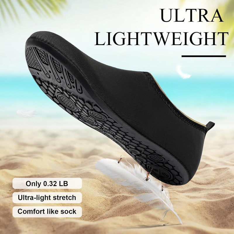 L-RUN Men Women Water Shoes Barefoot Aqua Socks Lightweight Swim Shoes for Beach Surf Pool Yoga