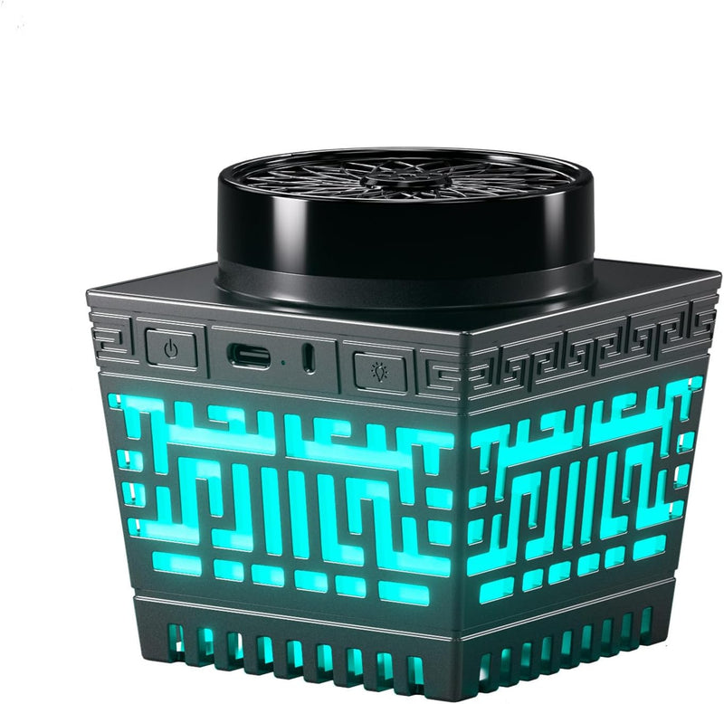 Telawah Mini Incense Burner Bakhoor - Portable Rechargeable USB Aroma Diffuser with Remote Control Light， Electric Arabian Incense Holder Home Decor.