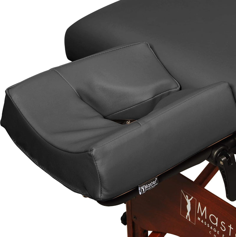 Master Massage Massage Patented Memory Foam Ergonomicdream Face Cushion Pillow Headrest, Black - Black