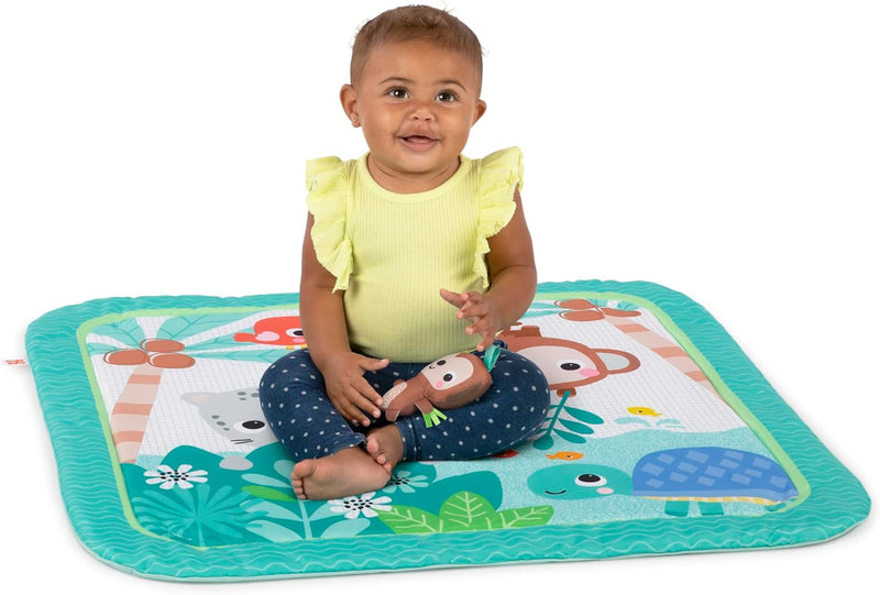 Bright Starts - Wild Wiggles FoldAway Activity Gym & Play Mat with Take-Along Toys, 0-12 months