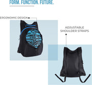 CarryOn 16L Small Foldable Water Resistant Unisex Casual/Hiking Backpack/Daypack- Blue and Black