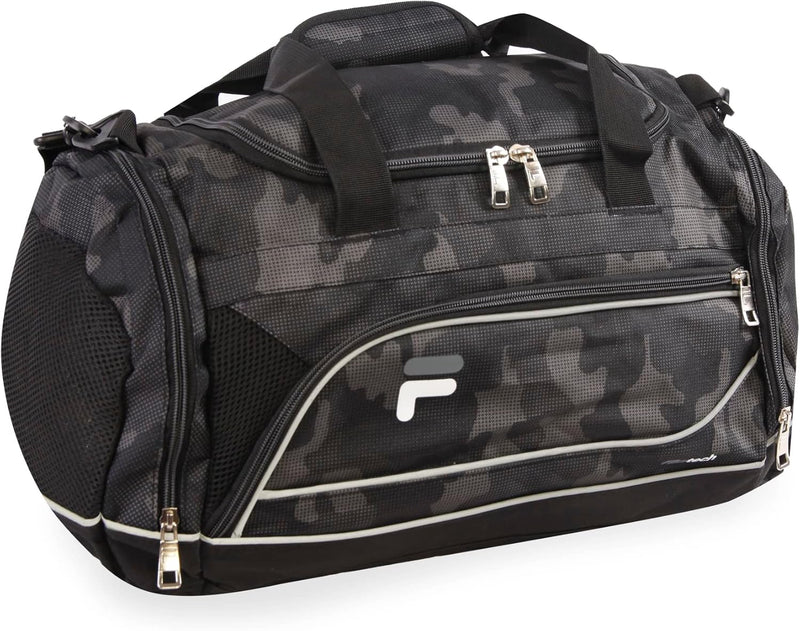 Sprinter 19" Sport Duffel Bag, Black/Teal - Small Black Camo