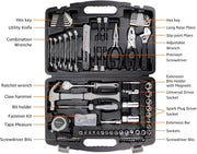 Amazon Basics 131-Piece General Household Home Repair and Mechanic's Hand Tool Kit Set