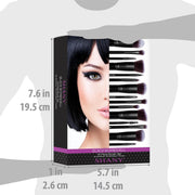 SHANY Makeup Brushes - Black Bombshell - 14-Piece Brush Set Foundation Powder Concealers Eye Shadows Makeup brushes - Complete Kabuki Makeup Brush Set in Black - 14 PCS