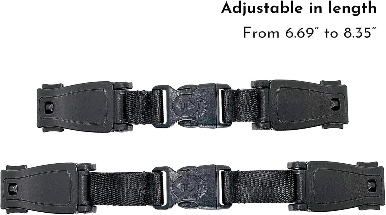 Sulfar Universal Child Chest Harness Clip, Car Seat Safety Belt Clip Buckle, Anti-Slip Baby Chest Clip Guard Compatible with Seats, Strollers, Schoolbags, for 1.5-inch Width Harness (black, grey)