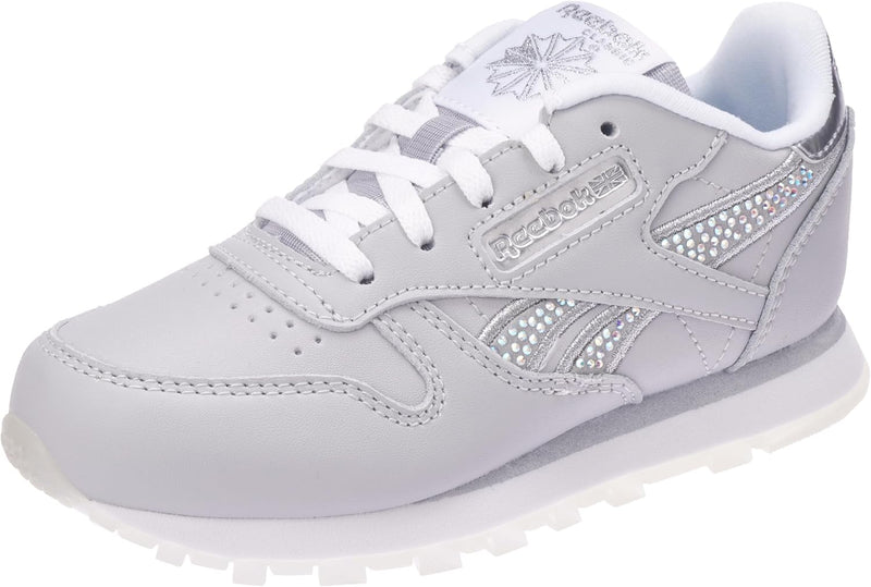 CLASSIC LEATHER girls Sneaker - White/Silver/Moon