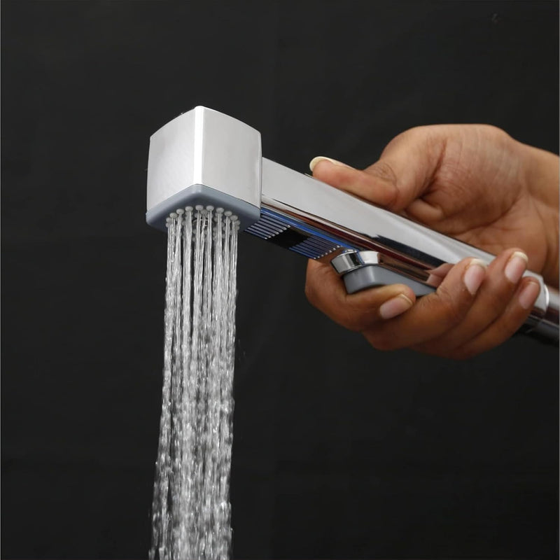 AZTON_IT-3060 Premium Chrome Handheld Bidet Sprayer Set 47” Stainless Steel Hose, Wall-Mounted Shattaf for Toilet, Personal Hygiene & Baby Cloth Diaper Washer Leak-Proof and Easy Installation