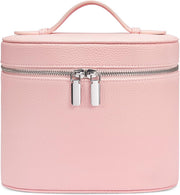 Makeup Bag Travel Makeup Bag with Compartments and Handle Portable Toiletry Bag for Women - Pink 1