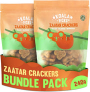 Koala Picks 120g Zaatar Crackers - Healthy Middle Eastern Savory Snack - 240g