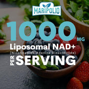 Maripolio Liposomal NAD+ Supplement 1000 mg Highest NAD Pontecy Max Absorption Pure NAD Supplement Energy and DNA Repair, Aging Defense, Brain Function 60 Softgels