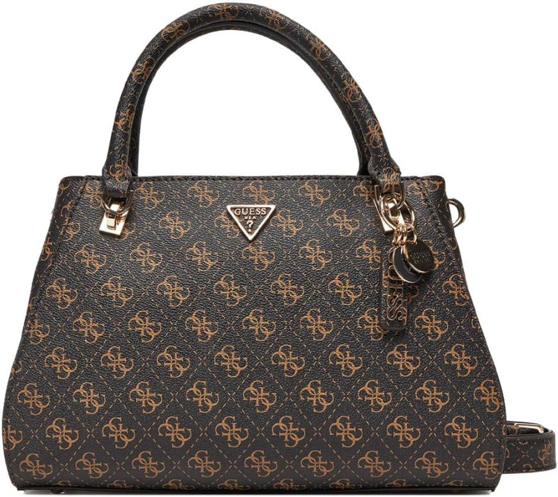 Womens Noelle Luxury Satchel Handbag - Brown Logo