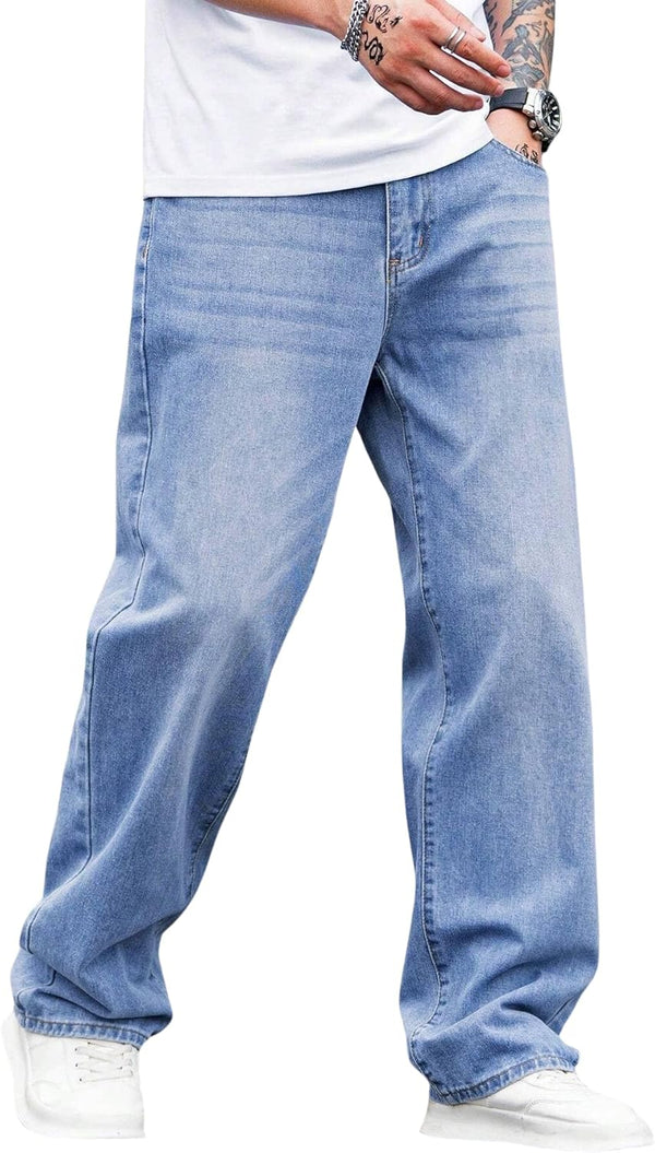 Men Jeans Men Jeans Pants Denim Jeans Baggy Jeans for Men (Jeans-04-05) - Blue