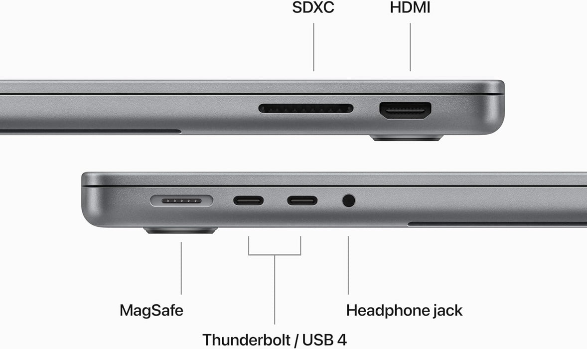 Apple 2023 MacBook Pro (14-inch, Apple M3 chip with 8â€‘core CPU and 10â€‘core GPU, 8GB Unified Memory, 1TB) - Space Gray; Arabic/English