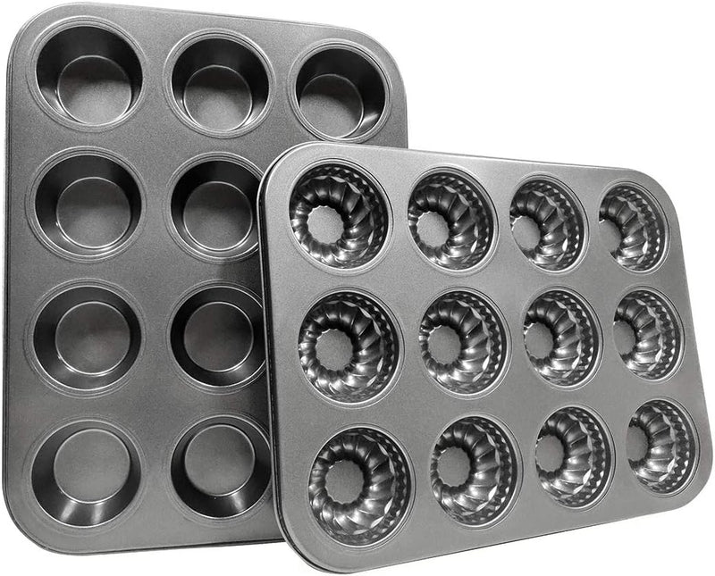 Silicone Cupcake Liners Baking Cups Non-Stick Jumbo Reusable Muffin Molds Bento Bundle Lunch Box Dividers (30-Pack) - Muffin Pan