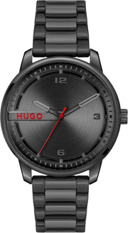 Hugo STAMP Men Watch, Analog - BLACK / BLACK