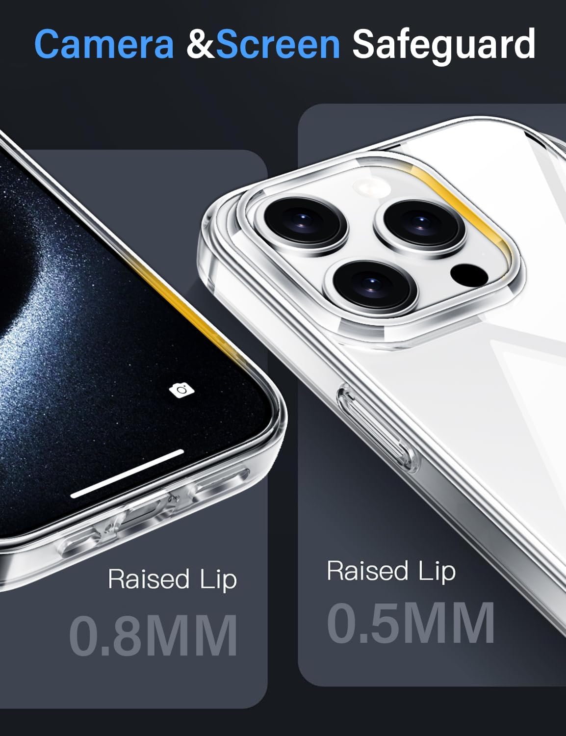 X-level Compatible with iPhone 15 Pro Case Clear Thin Soft TPU Slim Fit Mobile Phone Cover Anti-Slip Grip Scratch Resistant Phone Cases for iPhone 15 Pro – image 3