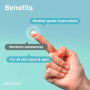 LBOYLOVE® 96 Pcs Pimple Patches, Hydrocolloid Acne Absorbing Patches, Invisible Zits Spot Patches for Skin Care, Vegan & Cruelty Free, 3 Sizes (4 Packs)