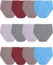 womens Fit for Me Women's Microfiber Briefs, 6 Pack Underwear (pack of 6) - Brief - Cotton Blend - 12 Pack