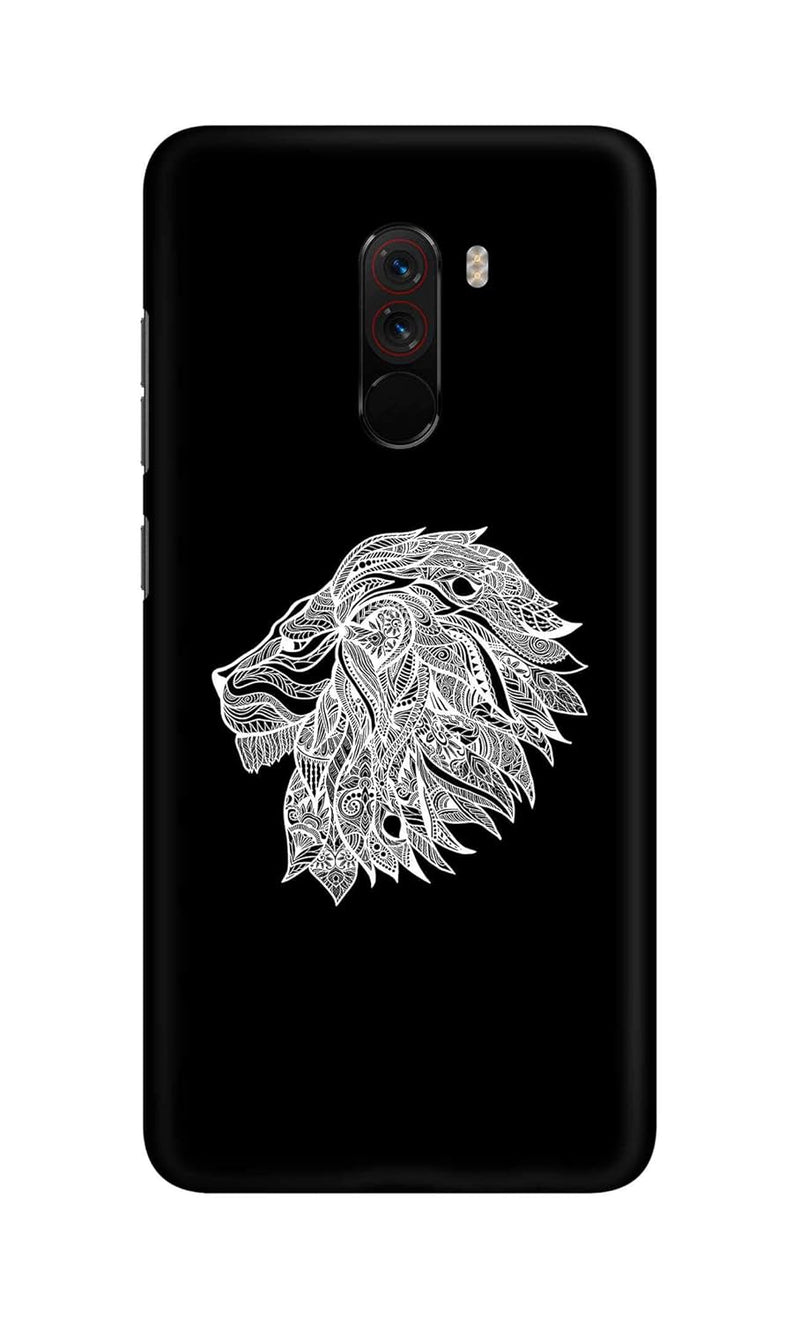 Stylizedd Case Compatible with Xiaomi Pocophone F1 Case Slim Snap Basic Series Customized Mobile Cover Hard PC Shield Matte Finish Print [Designed for Xiaomi Pocophone F1] - Lion Abstract
