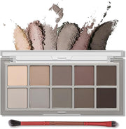 10 Colors Eyeshadow palette with Brush,eye shadow,makeup palette, Long-Lasting Waterproof,eye makeupMatte Naked Eye Shadow, Ultra-Blendable, Easy to use, Professional Matte, Rose Pink - 04 Cement