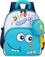 2-in-1 Kids Backpack with Detachable Crossbody Bag, Cute Cartoon Toddler Preschool Bookbag for Boys Girls, Lightweight Nursery & Travel Backpack - BLUE-02