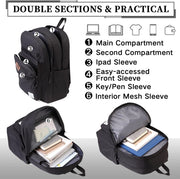 VASCHY School Backpack for Women, Unisex Large Bookbag Schoolbag Casual Daypack for High School/College/Teens/Travel/Work
