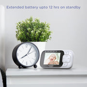 Hubble Nursery View Glow Baby Monitor 2.8" LCD Display, Infrared Night Vision, 300m Range, 2-Way Talk, Room Temp Sensor, Digital Zoom, 7-Color Night Light, Soothing Sounds, Works with HubbleClub App