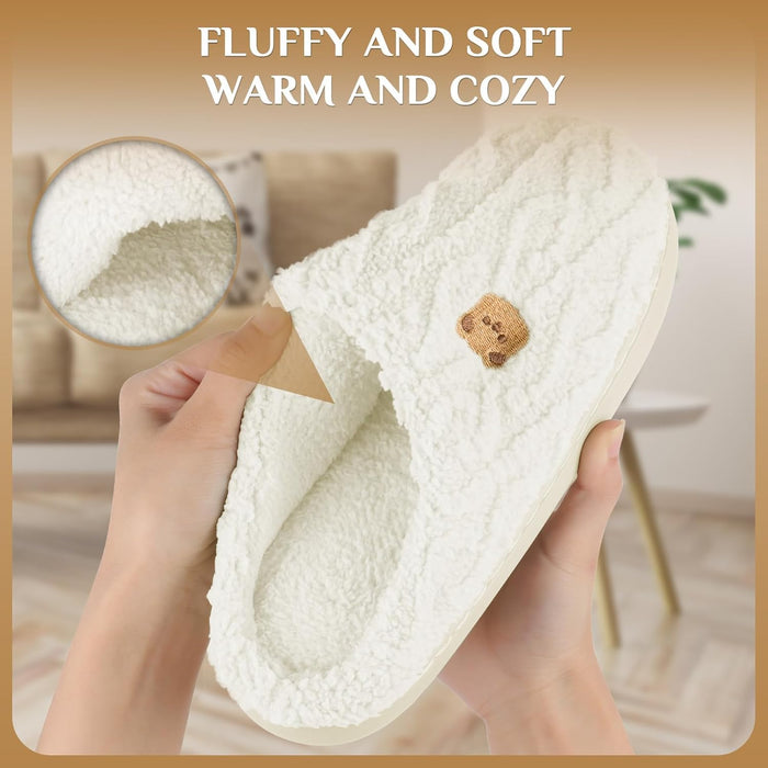 Anti-Skid Cozy Plush for Indoor Outdoor Slippers