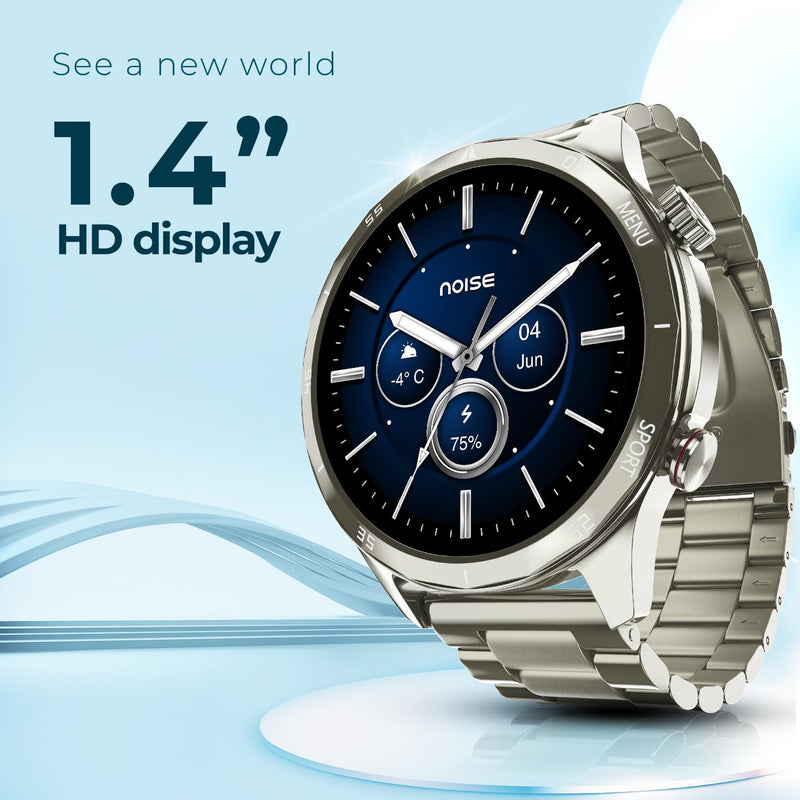 Noise Twist Go Round dial Smartwatch with BT Calling, 1.39" Display, Metal Build, 100+ Watch Faces, IP68, Activity Tracker, Oxymeter (SpO2), 24/7 Heart Rate Monitoring (Jet Black)