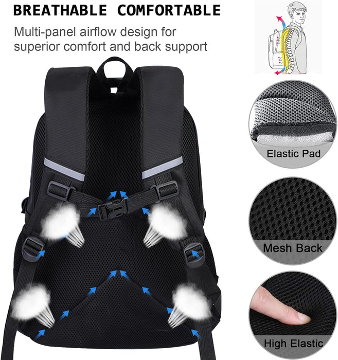 Yoawllty School Bag for Boys and Girls, Backpack for Kids Elementary School Bags Middle Primary School Book Bag Lightweight School Bag for Students