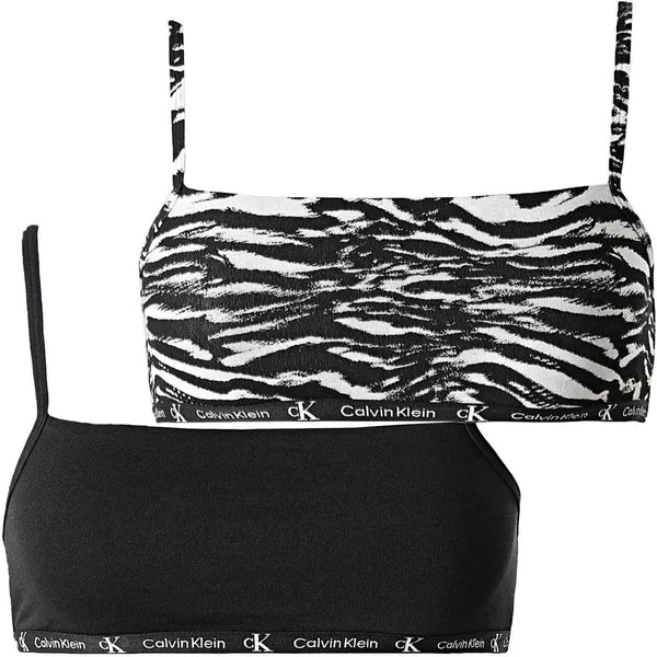 Women Bralette (Pack of 2) Bralette (Pack of 2) - BLACK/TIGER PRINT