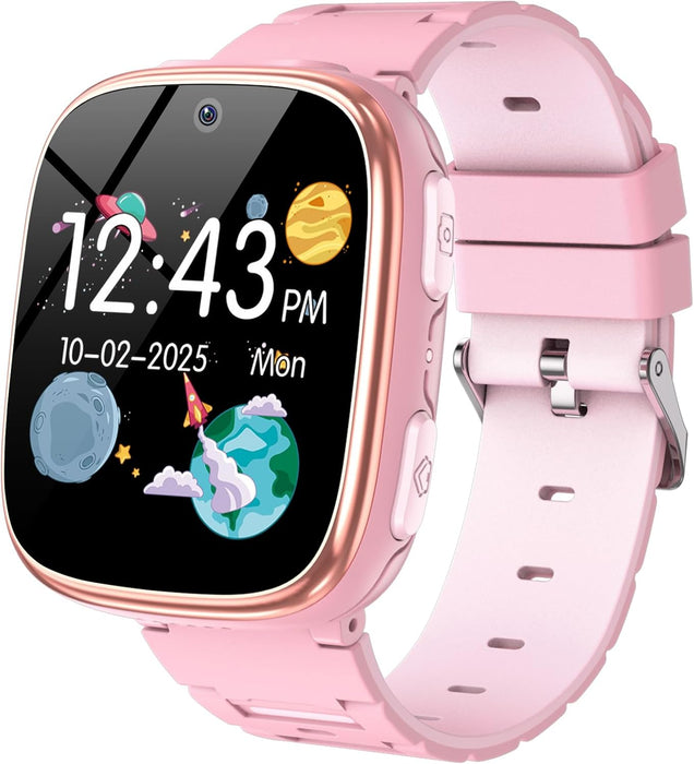 Kids Smart Watch Girls Boys - Smart Watch for Kids Game Watch Gifts for 4-12 Years Old with 15 Games Camera Alarm Video Music Player Pedometer Flashlight Birthday Gift Toys for Boys Girls (Blue)