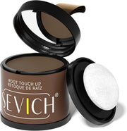 Sevich Hairline PowderInstantly Conceals Hair Loss, Root Touch up Powder, Hair Shadow Toppers for Women & Men, Touch Up for Thinning Gray Hair, Windproof & Sweatproof, Black - 10g Med Brown