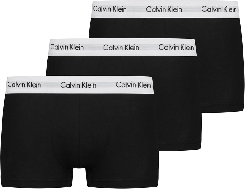 Men's 3P Low Rise Trunks (pack of 3) - Black(White/BlackLogo)