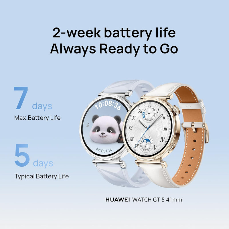 WATCH GT5 41mm Smartwatch, upto7 Days Battery Life,Sharp-Edged Design Watch, Health Tracking, iOS & Android Compatible, 3 Months HUAWEI Care+, Blue