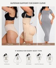 Jfadg Comfy BBL Fajas Colombianas Shapewear for Women Tummy Control Post Surgery Compression Garment, High Waist Contouring Suit, Extra Firm Waist Cincher Stomach Slimming Bodysuit (L)